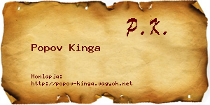 Popov Kinga névjegykártya